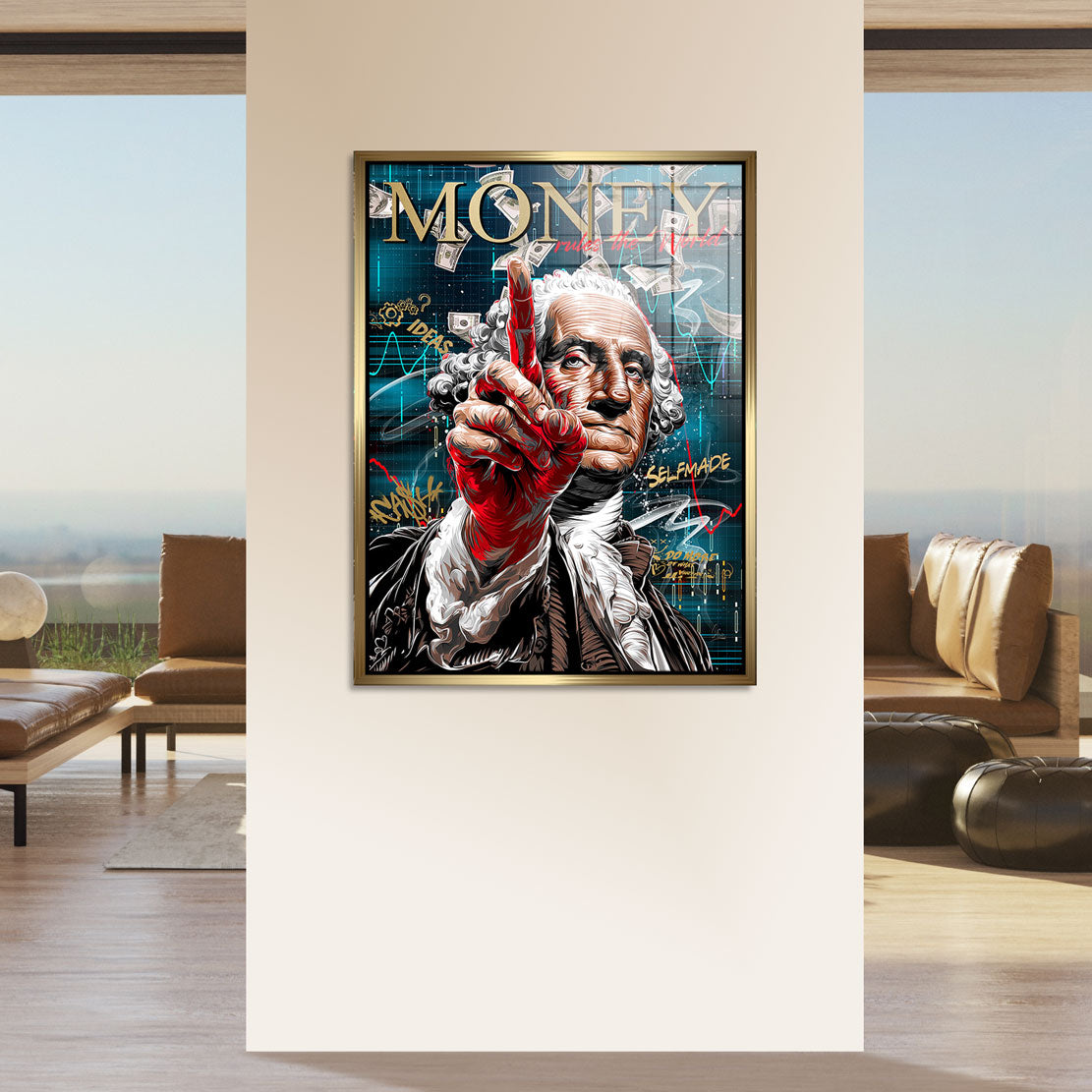 Code of Money auf Blattgold Bild kunstgestalten-24