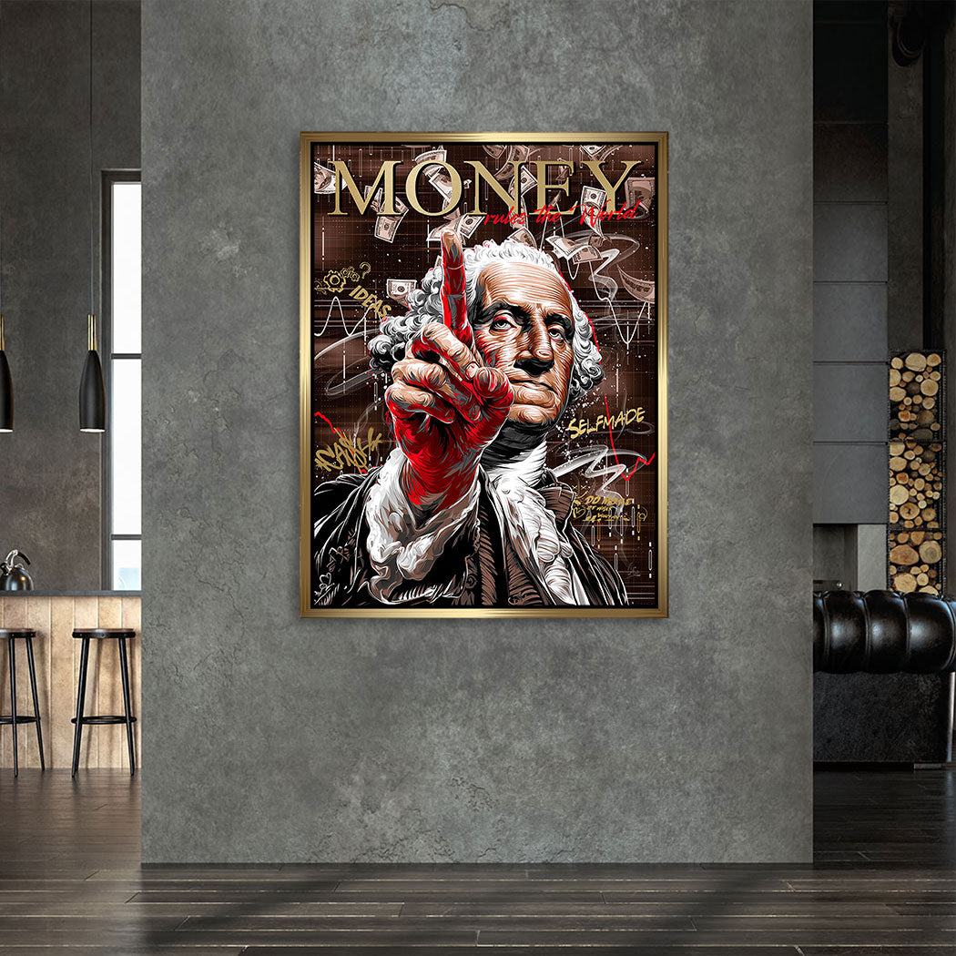 Money Rules The World Blattgold Bild kunstgestalten-24