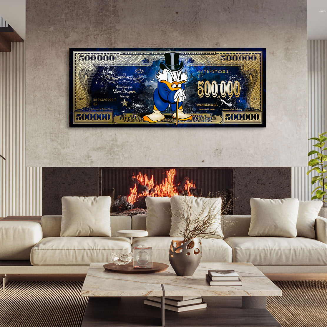 Dagobert Duck Scrooge Million Style Blattgold Bild kunstgestalten-24
