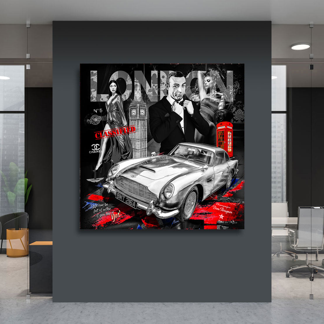 Bond Martini Wandbild | Unikat INGALERIE