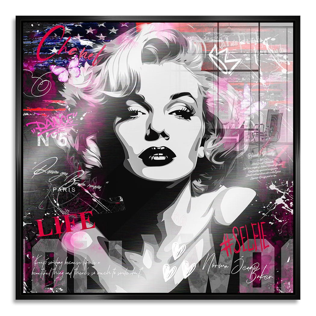 Marilyn Hollywood Pop Art Alu Gebürstet INGALERIE