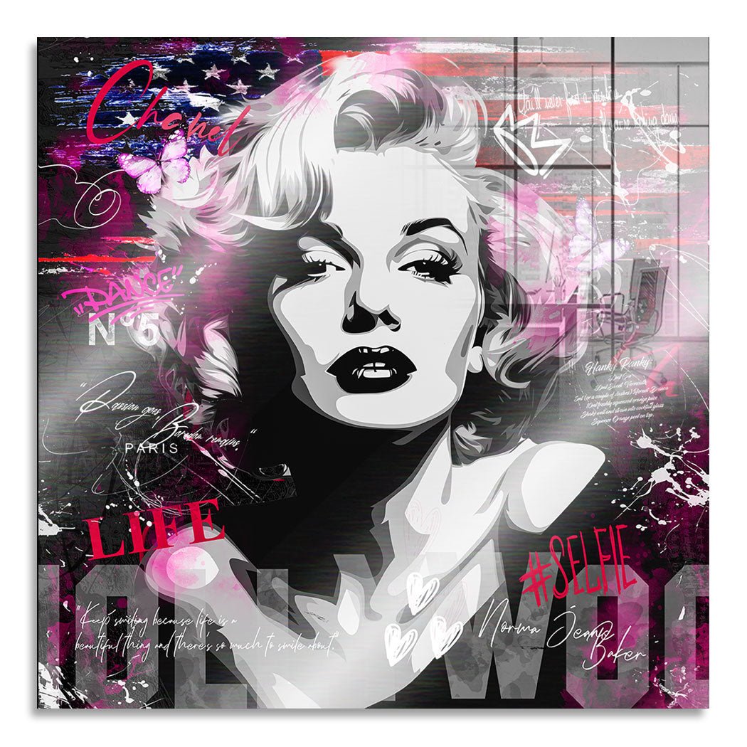 Marilyn Hollywood Pop Art Alu Gebürstet INGALERIE