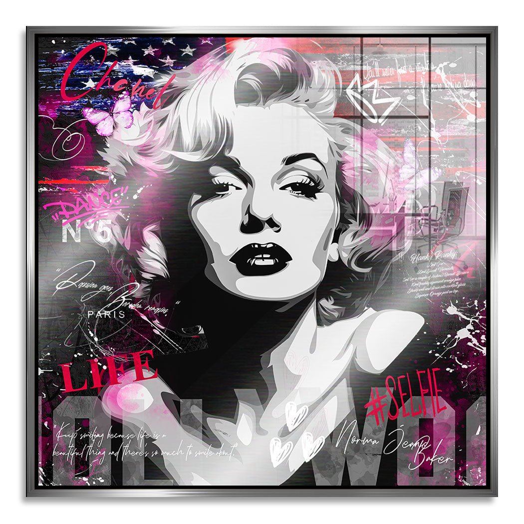 Marilyn Hollywood Pop Art Alu Gebürstet INGALERIE