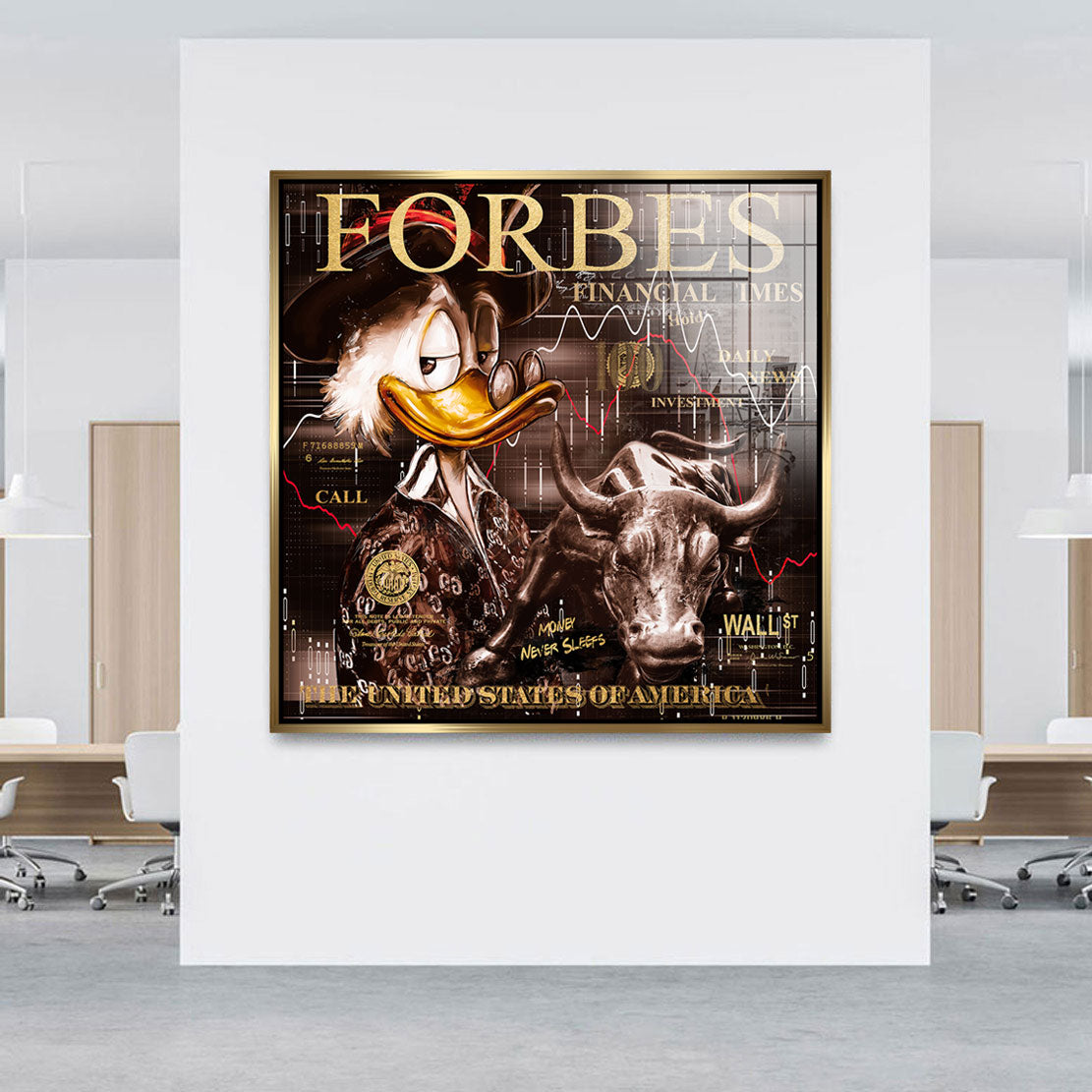 Blattgold Wandbild Dagobert Wallstreet-Style INGALERIE