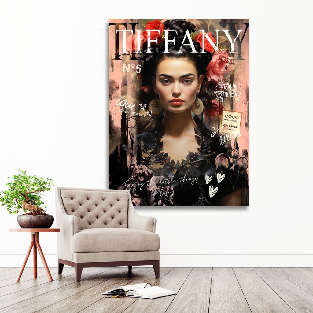 Frida Kahlo Tiffany Pop Art Leinwand Bild INGALERIE