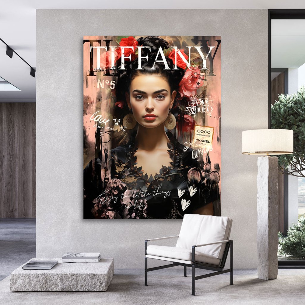 Frida Kahlo Tiffany Pop Art Leinwand Bild INGALERIE