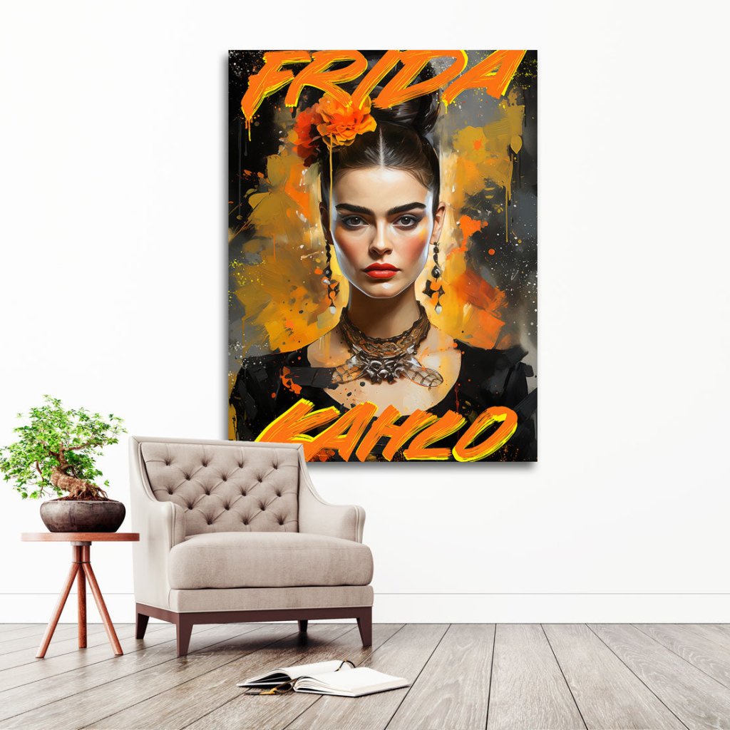 Frida Street Art Leinwand Bild INGALERIE