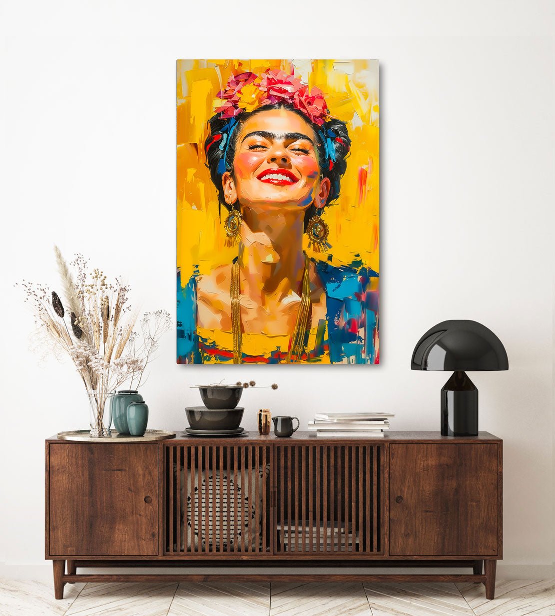 Lachende Frida Leinwand Bild INGALERIE