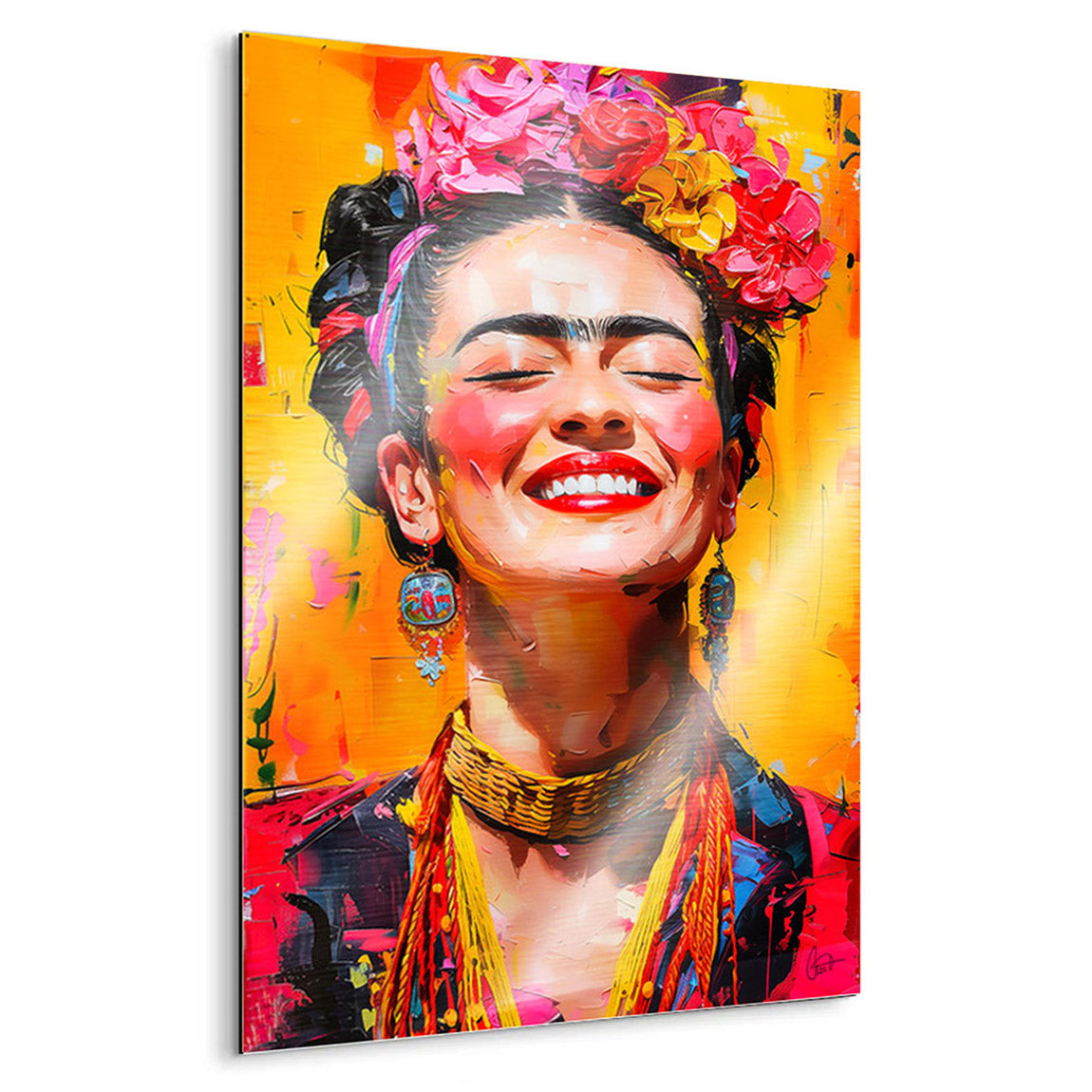 Frida Kahlo Lacht AluDibond Gebürstet INGALERIE