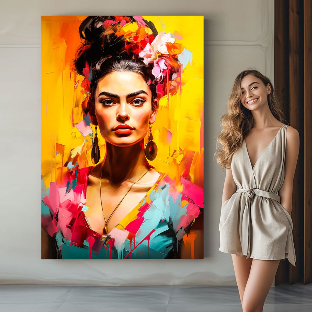 Frida Beauty Flower Leinwand Bild INGALERIE