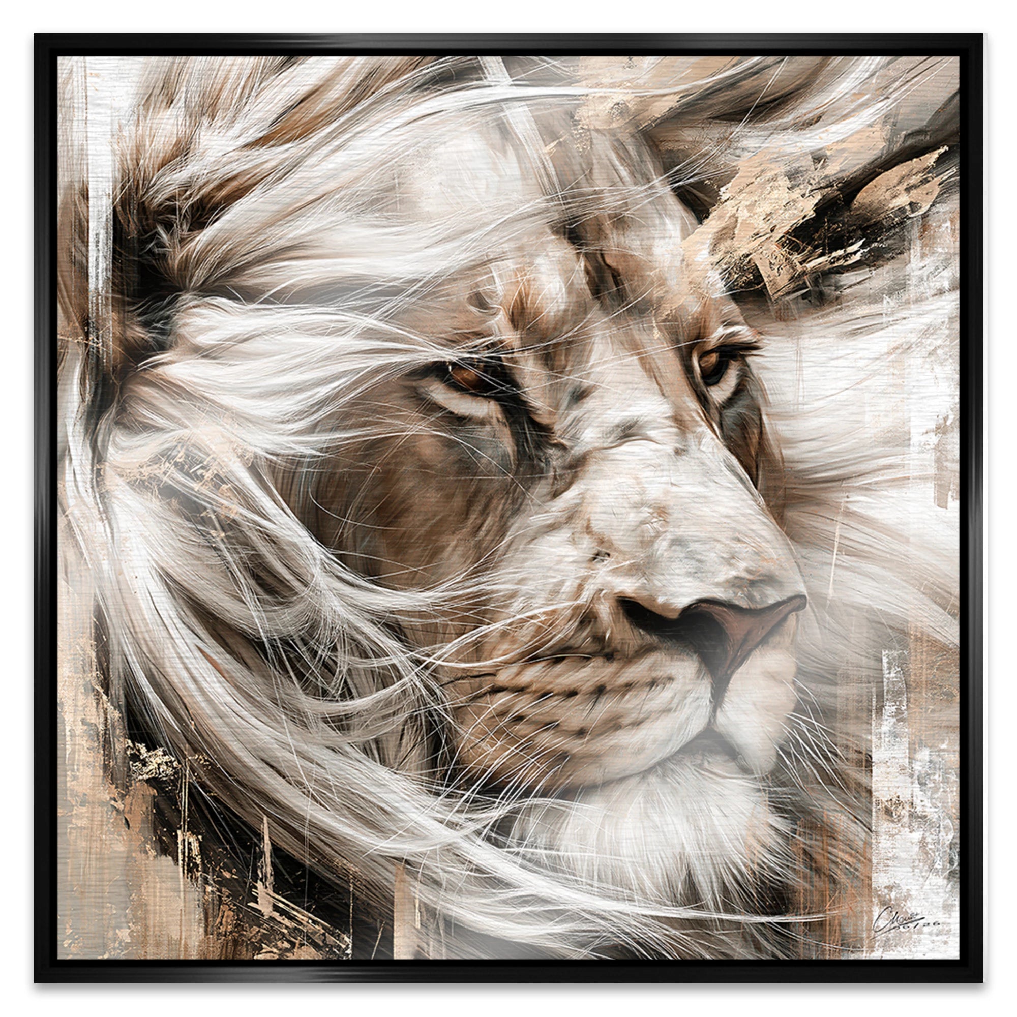 Lion King Aluminiumbild gebürstet