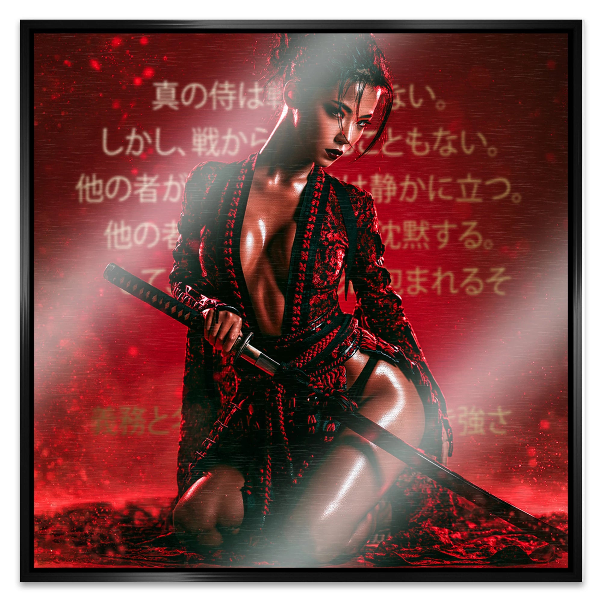 Samurai Rouge Aluminiumbild gebürstet