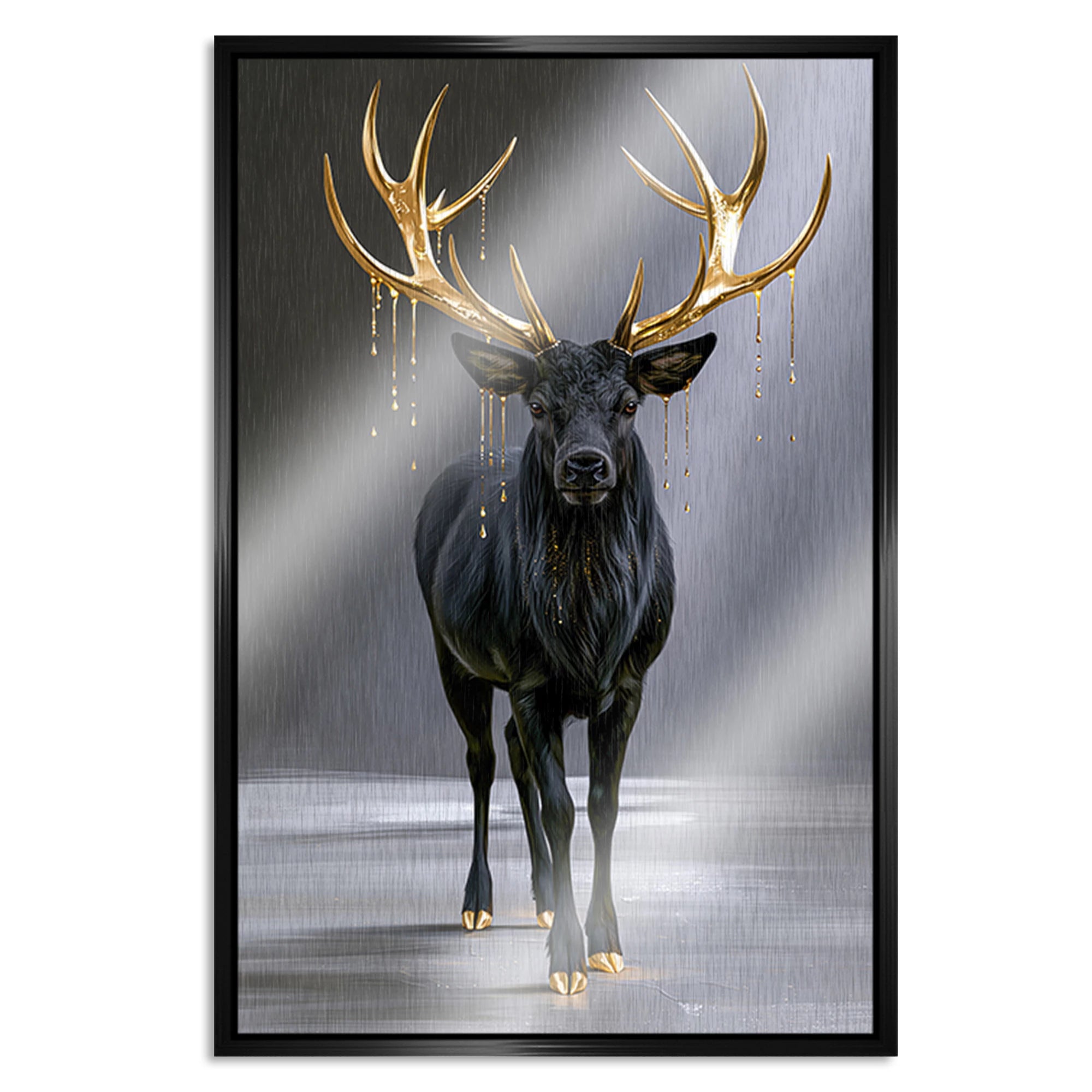 Hirsch Royal Aluminiumbild gebürstet