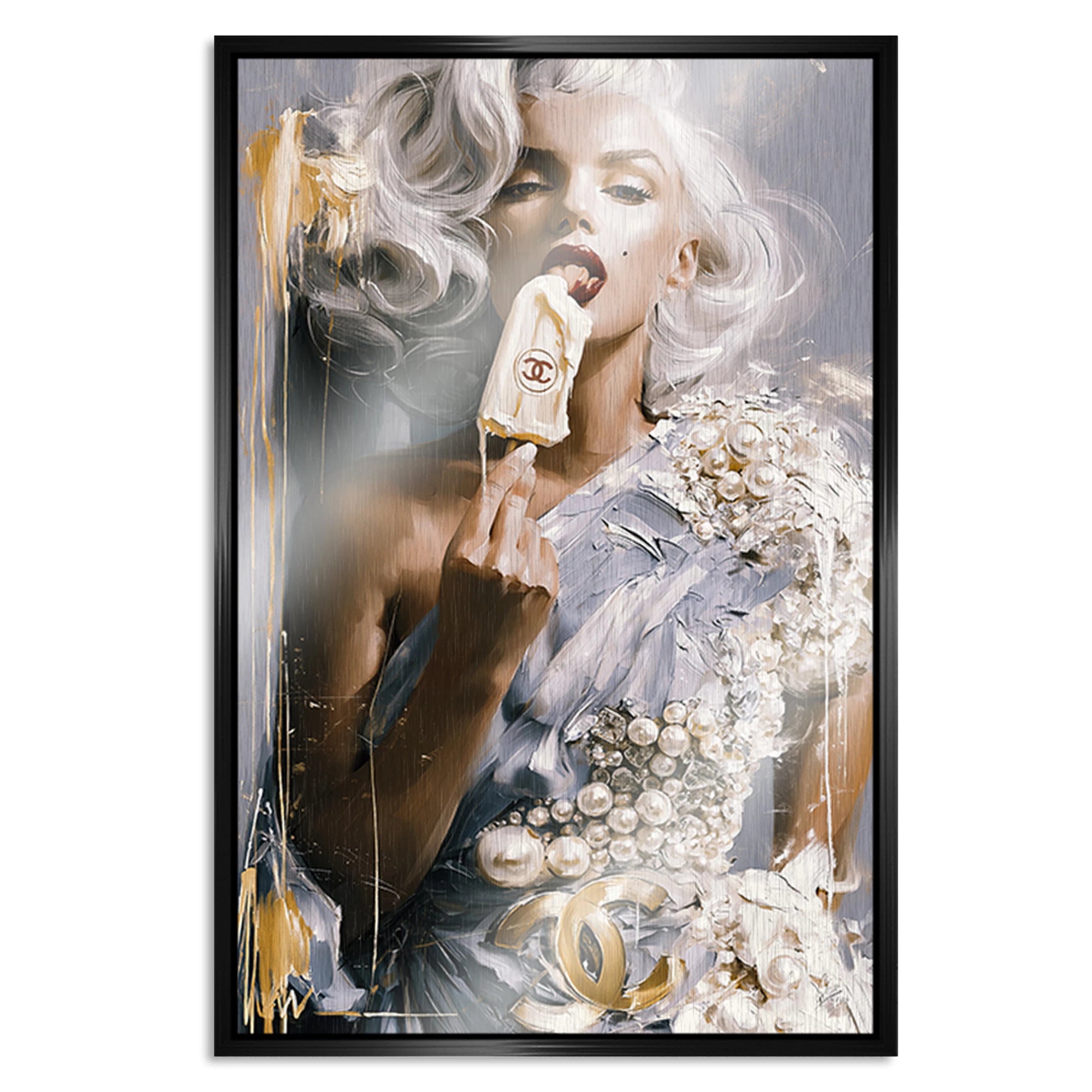 Marilyn Monroe Deluxe Aluminiumbild gebürstet