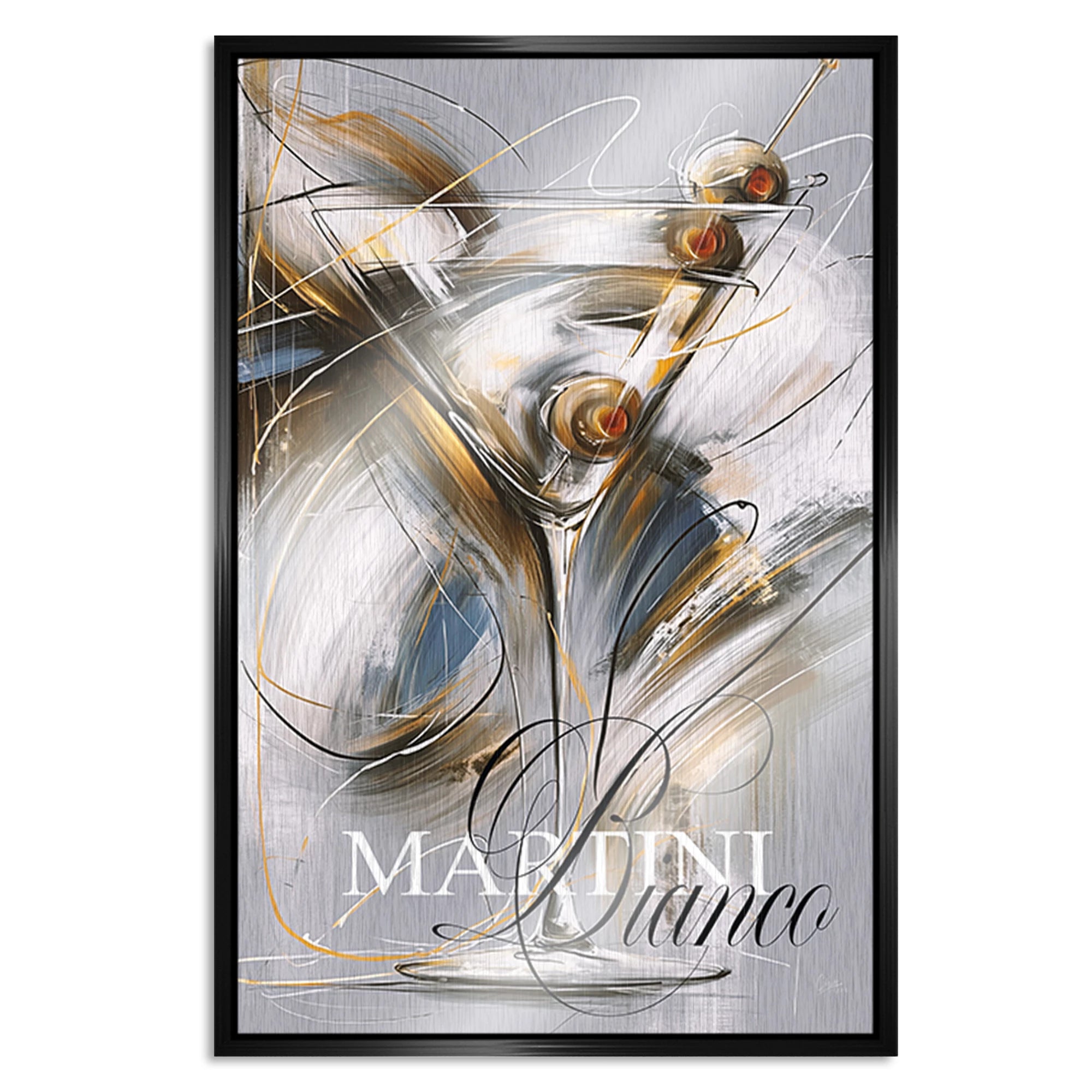Martini Bianco Aluminiumbild gebürstet