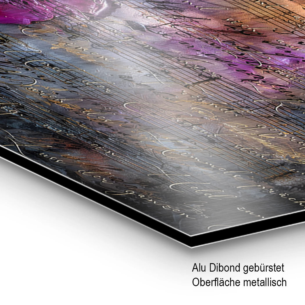 Beethoven Sinfonie Aluminiumbild gebürstet