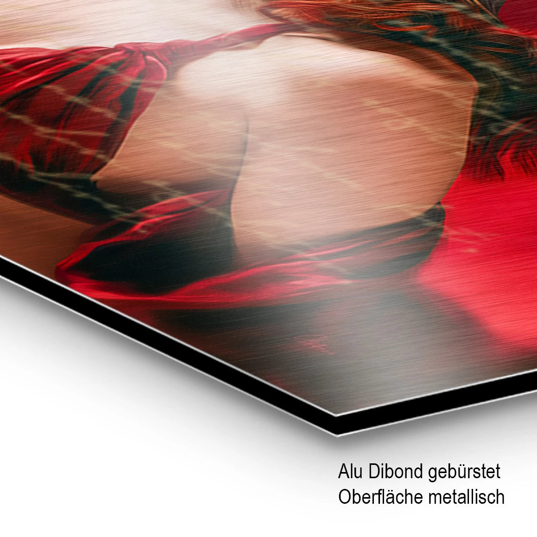 Römische Verführerin Aluminiumbild gebürstet