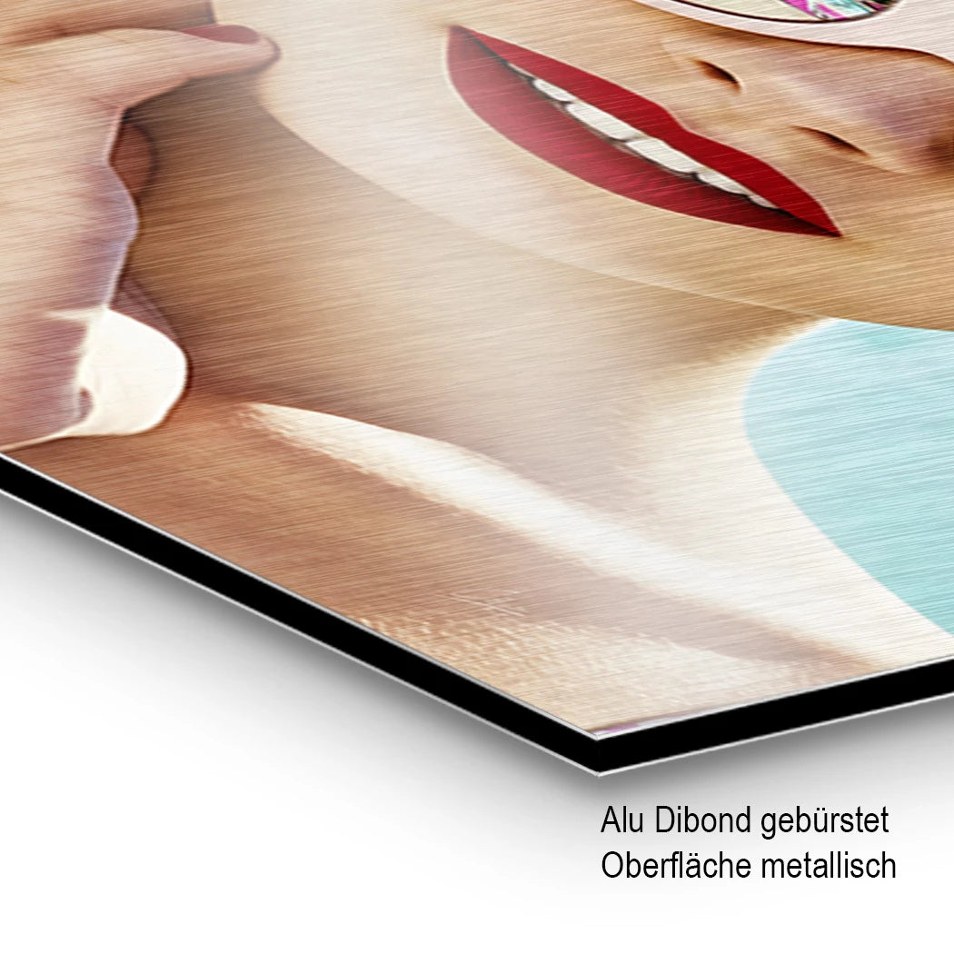 Sunny Glam Aluminiumbild gebürstet
