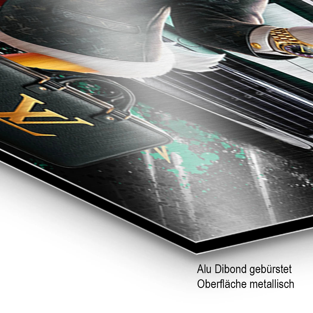 Porsche Dagobert Aluminiumbild gebürstet