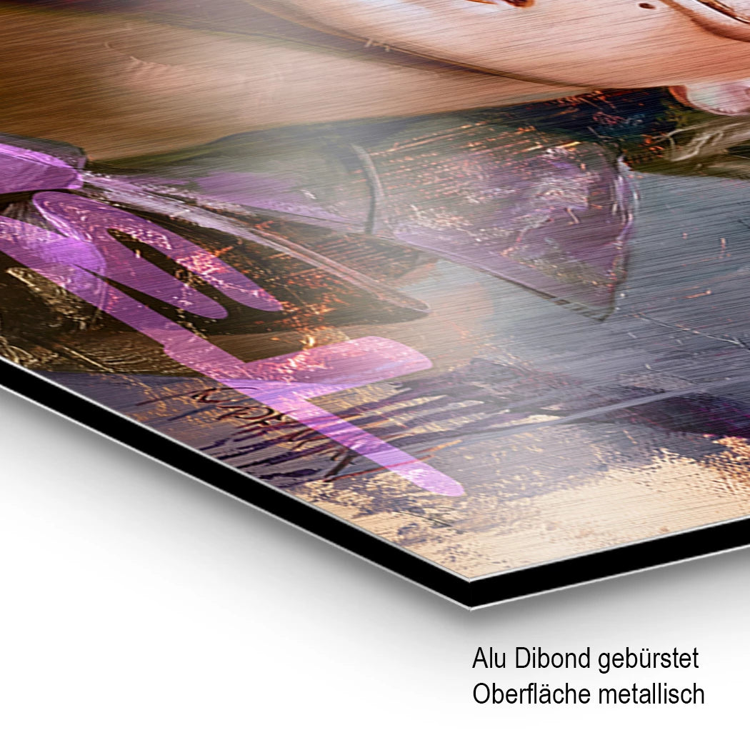 Monroe Chanel Chic Aluminiumbild gebürstet