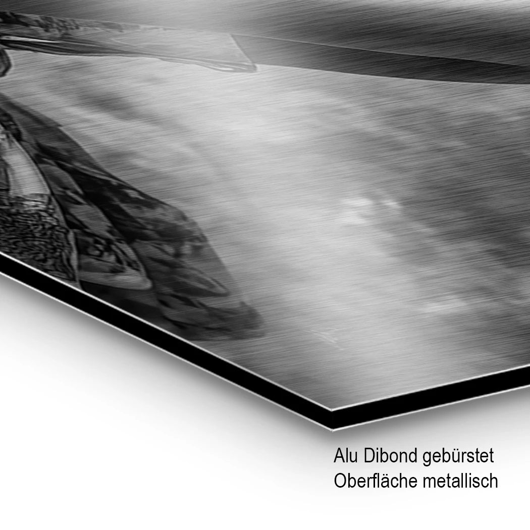 Rosen Schönheit Aluminiumbild gebürstet