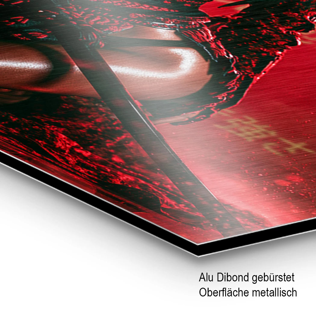Samurai Rouge Aluminiumbild gebürstet