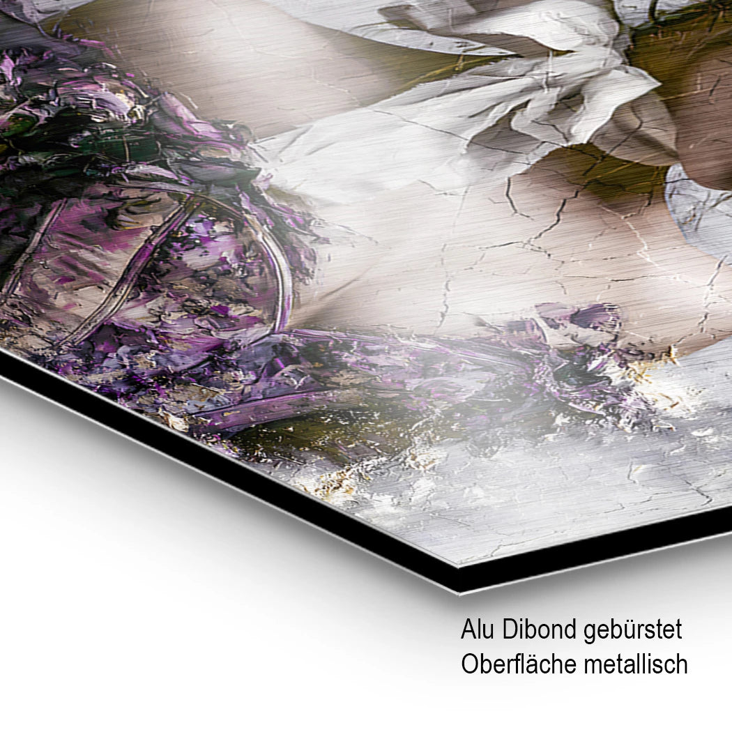 Rosen Duett Aluminiumbild gebürstet
