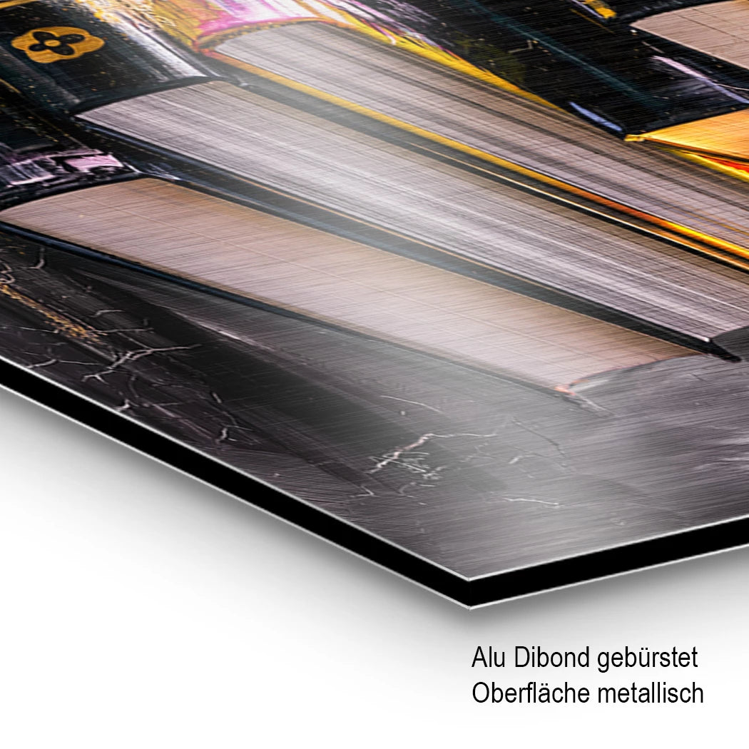 Fashion Bücher Aluminiumbild gebürstet