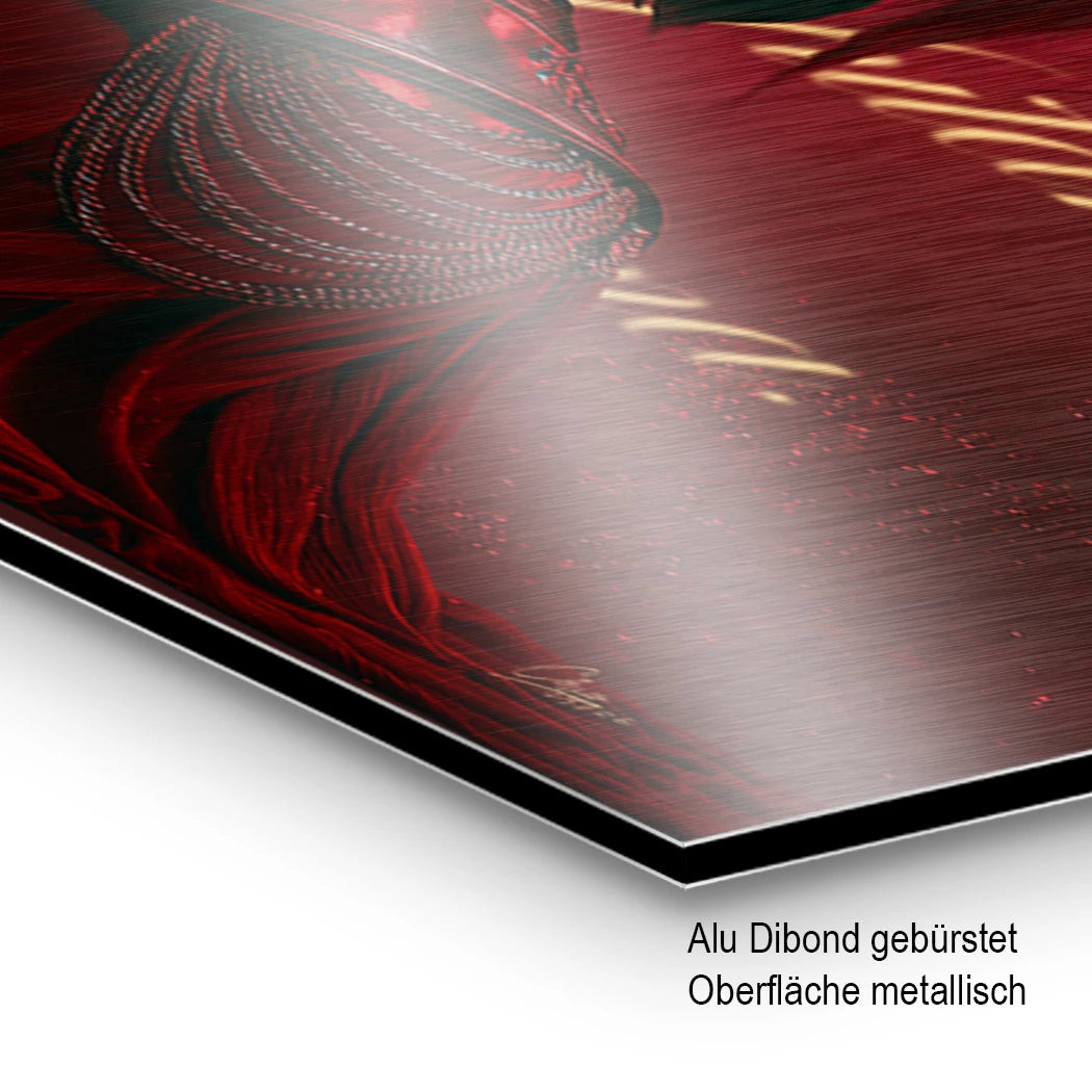 Rote Legionärin Aluminiumbild gebürstet