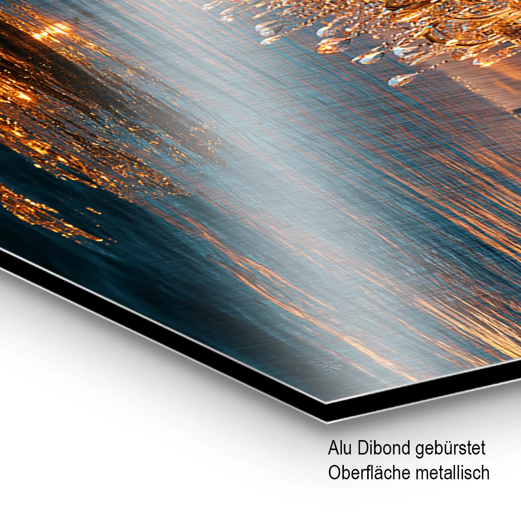 Kristall Meerblick Aluminiumbild gebürstet