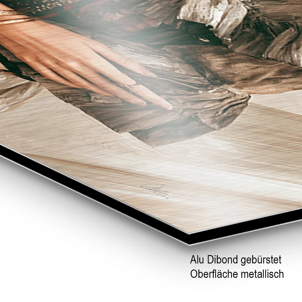 Frida Lebensfreude Aluminiumbild gebürstet