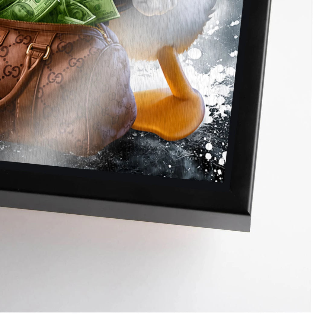 Micky Donald Gang Aluminiumbild gebürstet