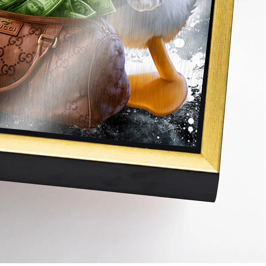 Micky Donald Gang Aluminiumbild gebürstet