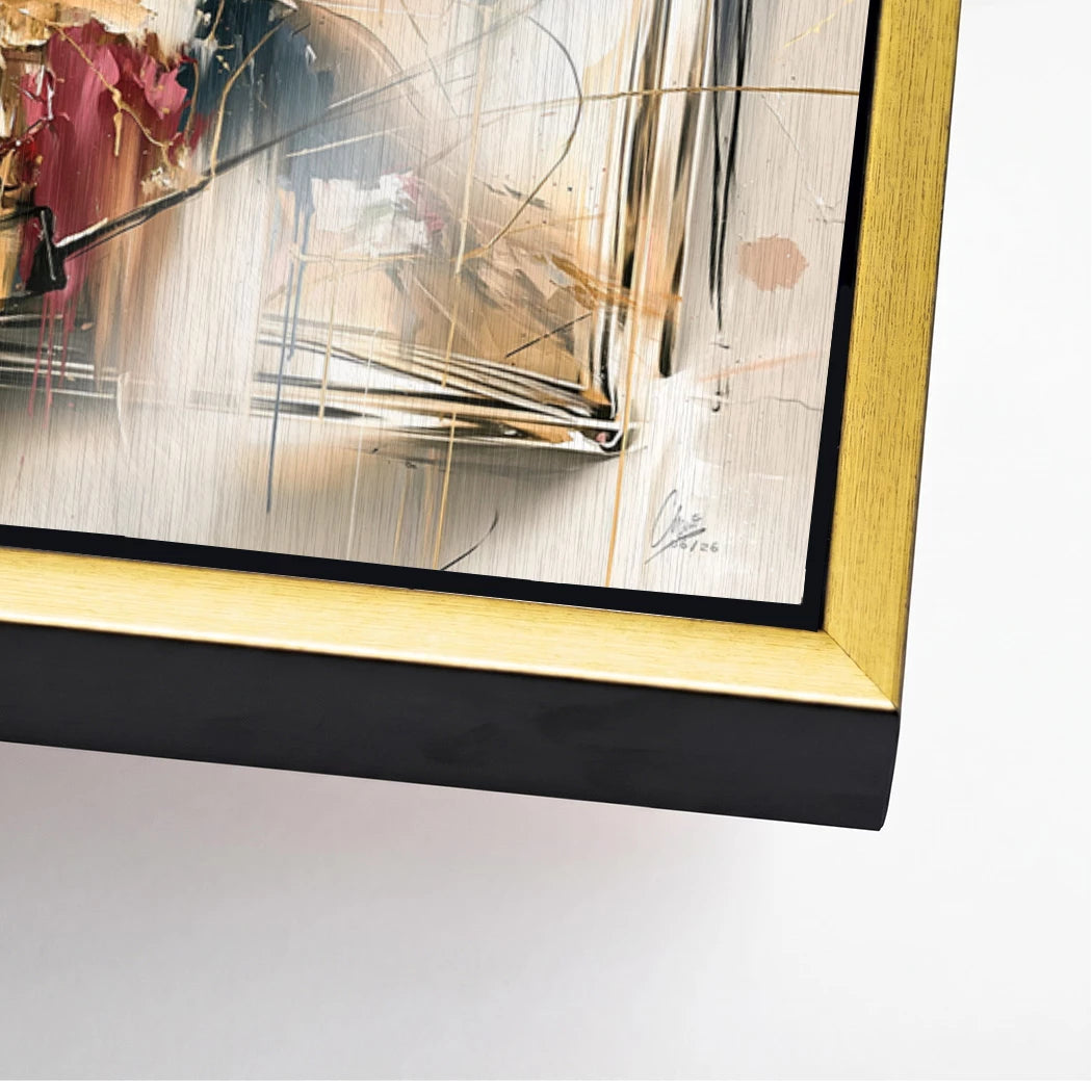 Chanel Goldflakon Aluminiumbild gebürstet