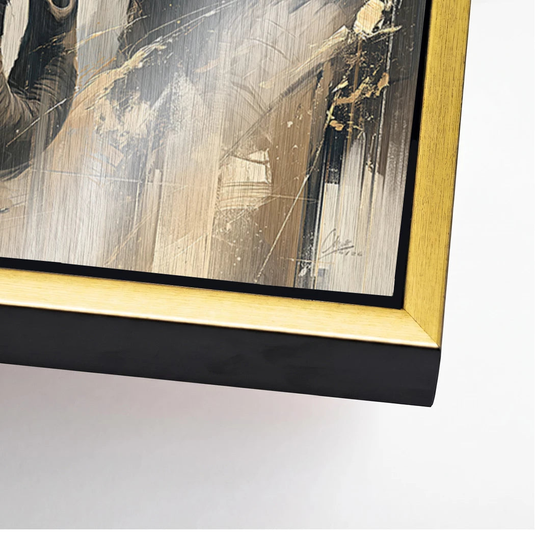 Goldener Elefant Aluminiumbild gebürstet