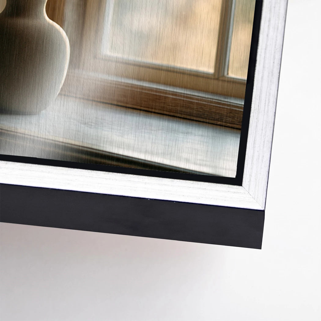 Pampas Fensterlicht Aluminiumbild gebürstet