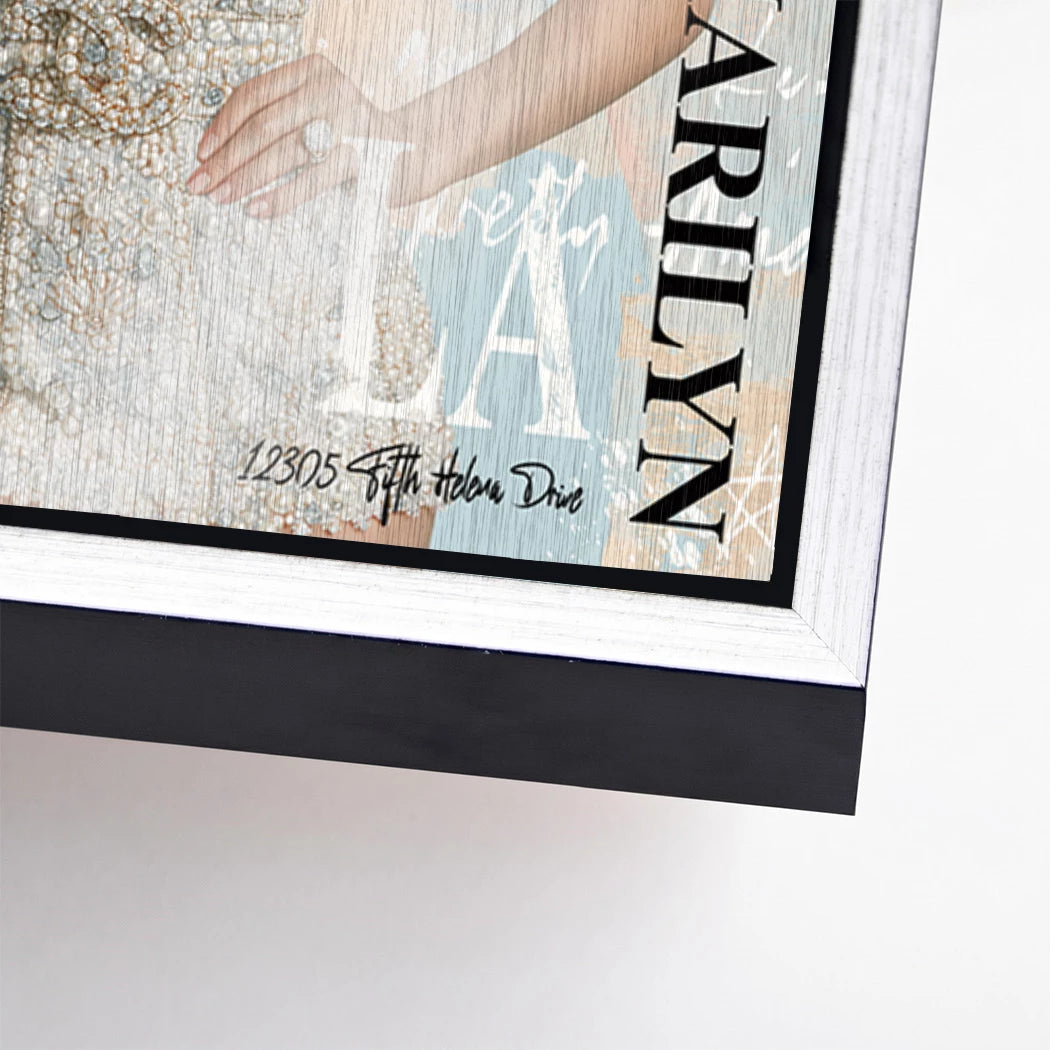 Marilyn Eis Glamour Aluminiumbild gebürstet