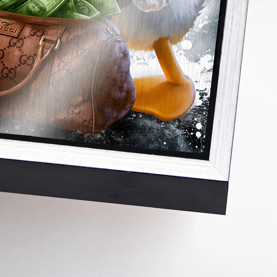 Micky Donald Gang Aluminiumbild gebürstet