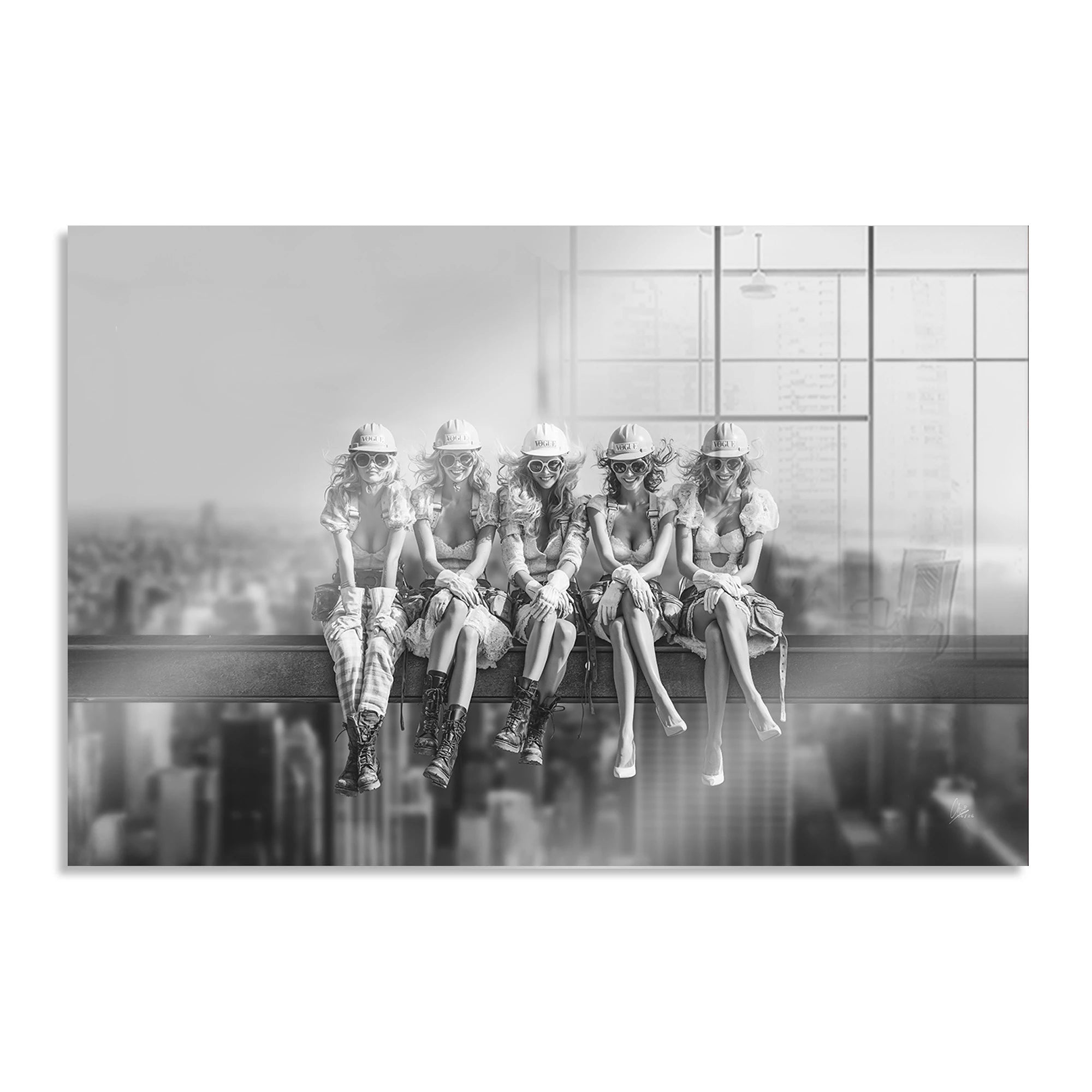 Skyline Girls Aluminiumbild gebürstet