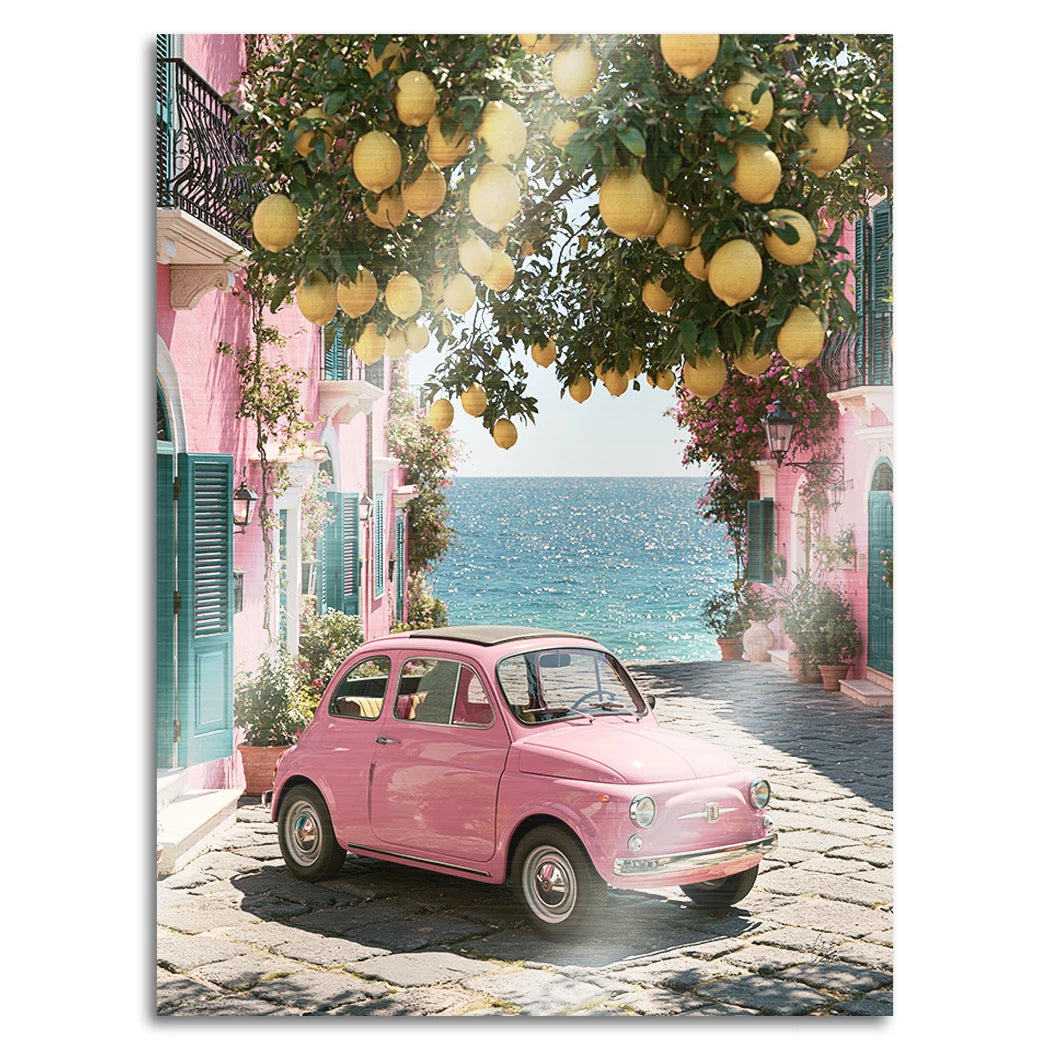 Rosa Cinquecento Aluminiumbild gebürstet