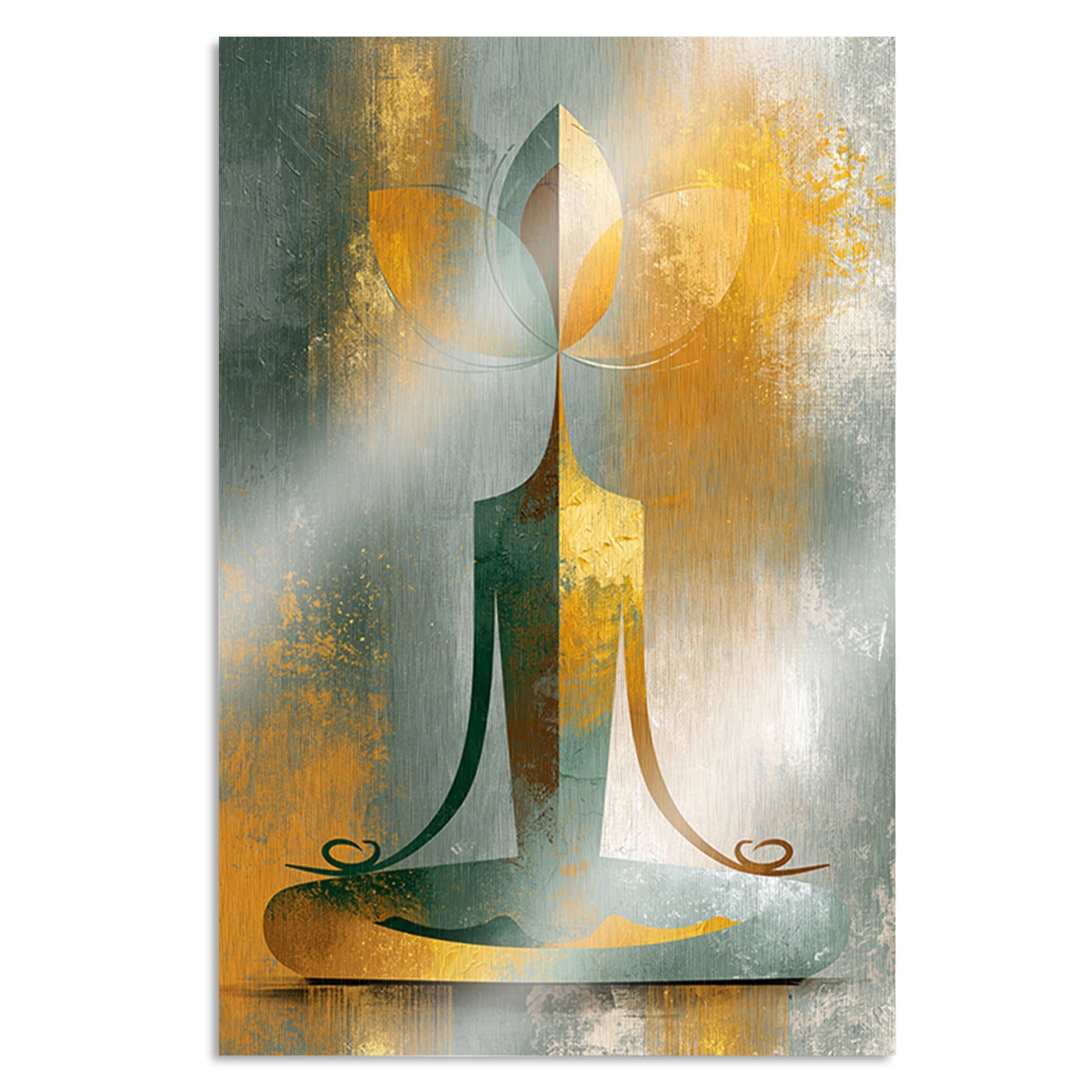 Buddha Harmonie Aluminiumbild gebürstet