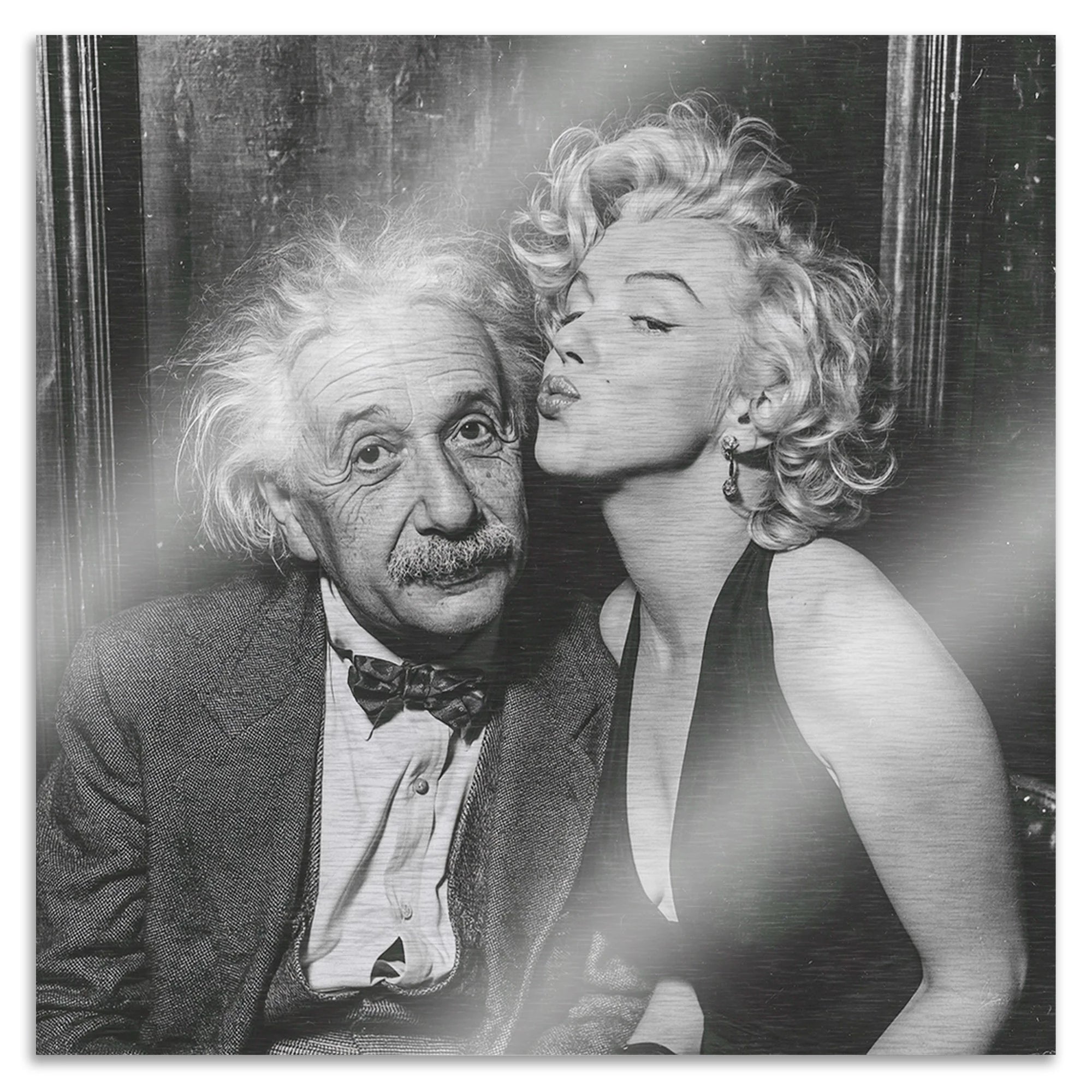 Einstein Monroe Secret Aluminiumbild gebürstet