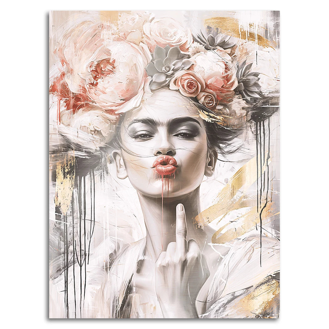 Frida Kahlo Attitude Aluminiumbild gebürstet