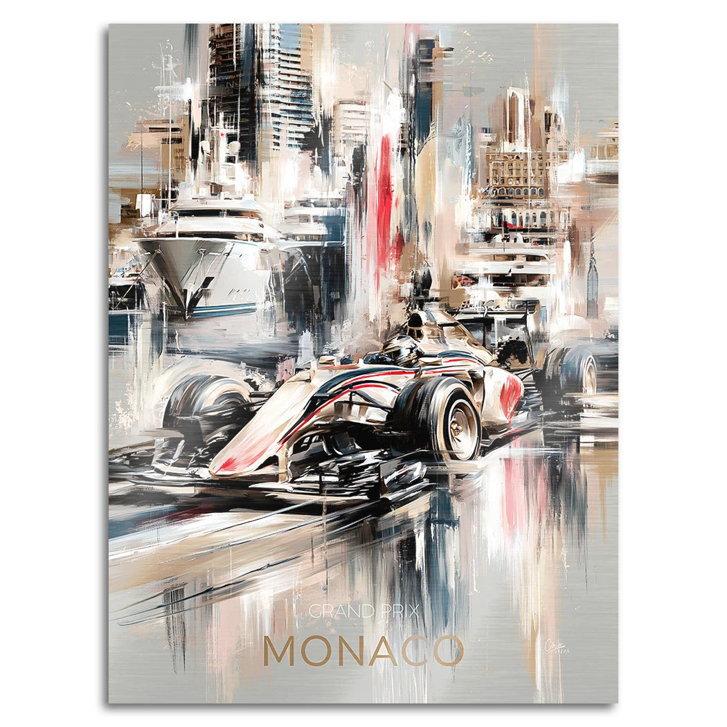 Monaco Formula Aluminiumbild gebürstet
