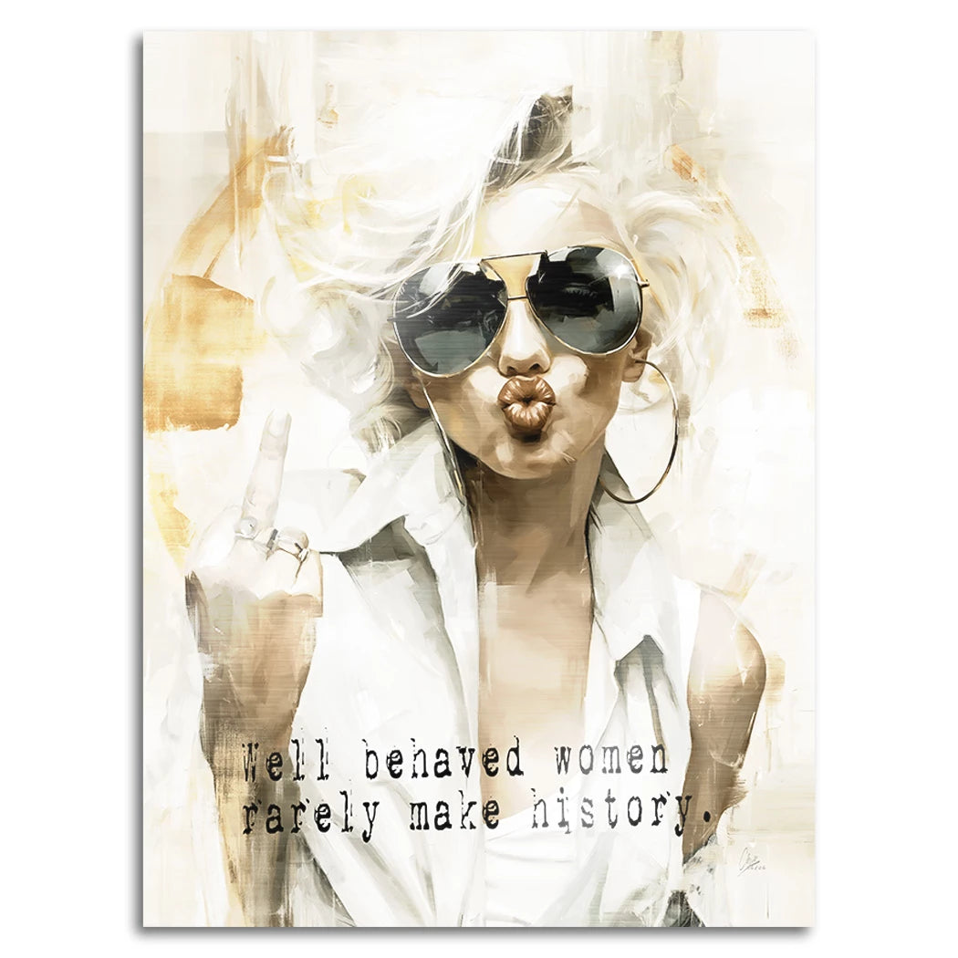 Marilyn Monroe Rebell Aluminiumbild gebürstet