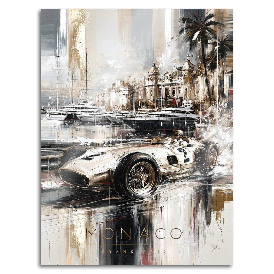 Monaco Pole Position Aluminiumbild gebürstet
