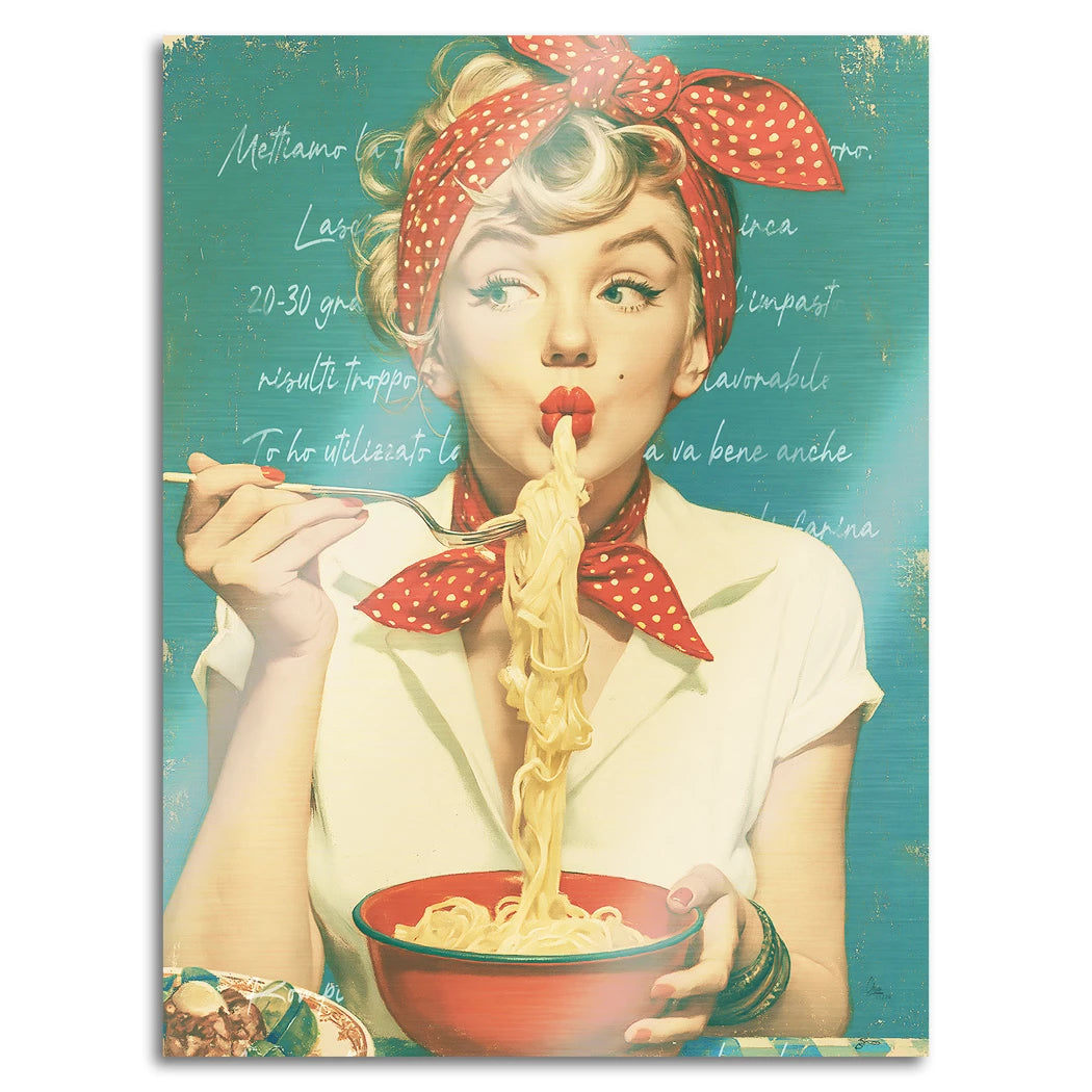 Marilyn Monroe Dolce Aluminiumbild gebürstet