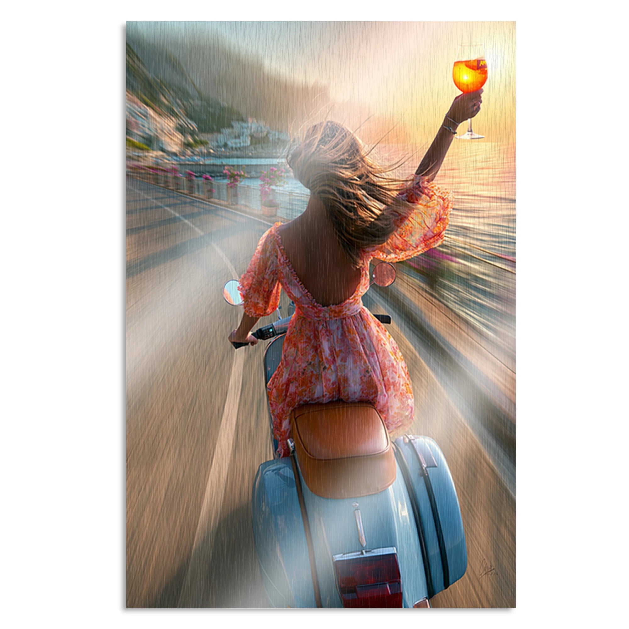 Vespa Summerglam Aluminiumbild gebürstet