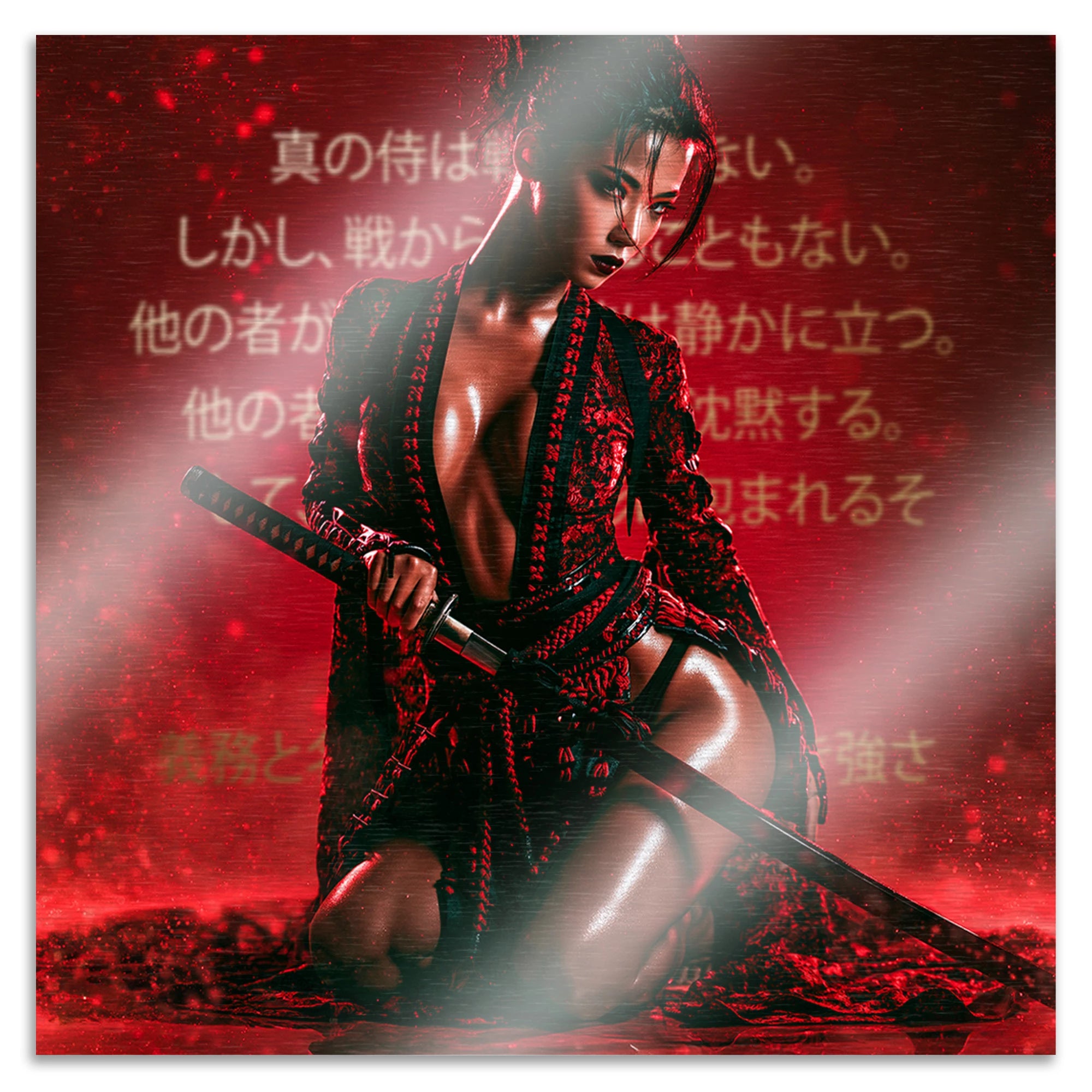 Samurai Rouge Aluminiumbild gebürstet