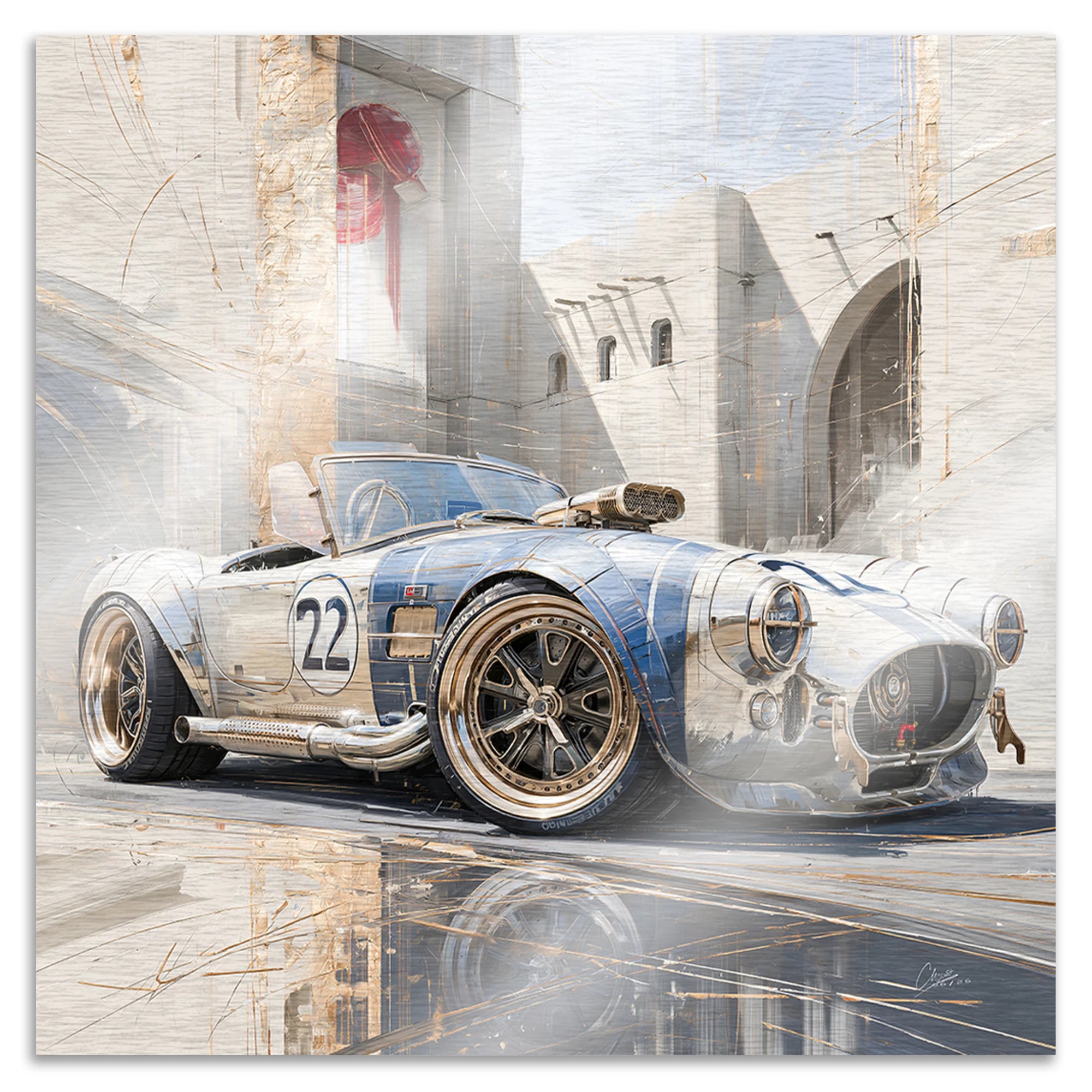 AC Cobra Velocity Aluminiumbild gebürstet